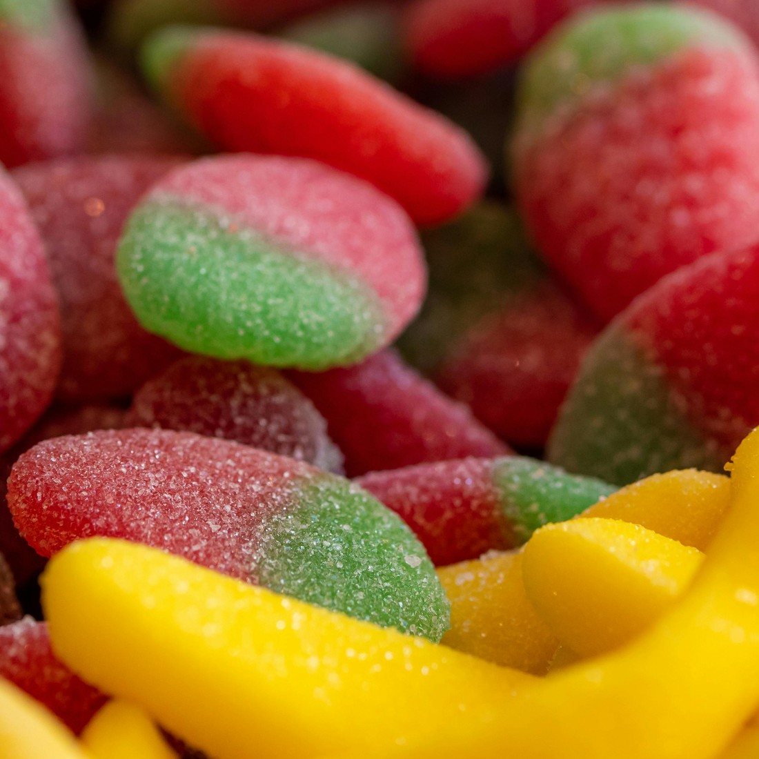 Sockrade fruktbitar